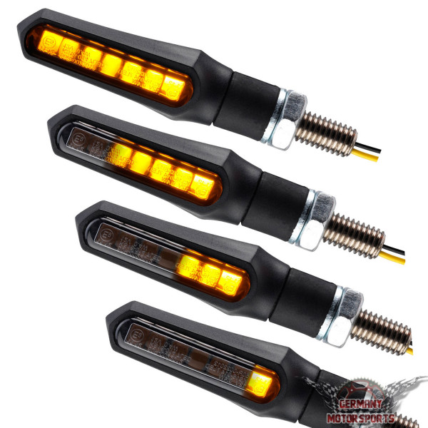 Motorrad Led Lauflicht Blinker Sequentiell Shark Schwarz Smoke Get Nt E Gepr Ft Vorn Hinten