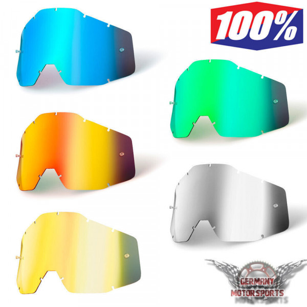 100% Prozent Ersatz Glas Visier Strata1 Accuri1 Racecraft1 MX Brille Visier